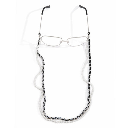 Flannel Pearl Chain Winding Beaded Sunglasses Chain