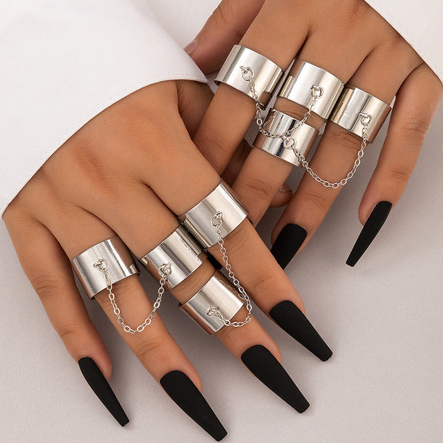 Men's and Women's Conjoined Dark Ring Four-piece Ring