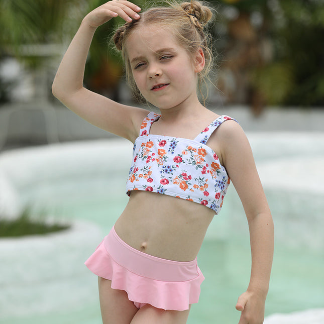 Kinder-Bikini-Mädchen Süßer zweiteiliger Badeanzug