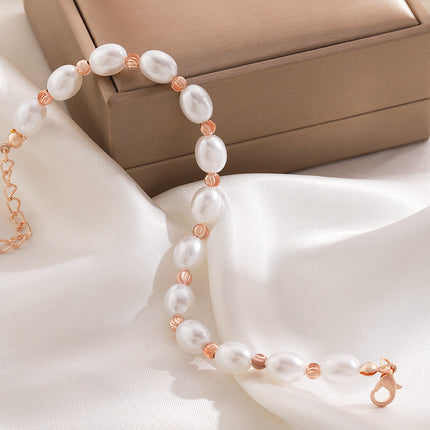 Wholesale Women's Fashion Simple Pearl Handwoven Bracelet