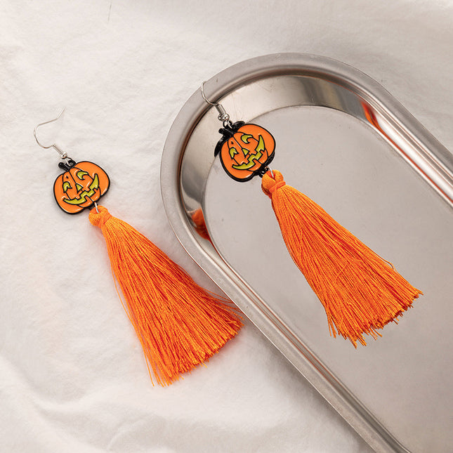 Halloween-Schädel-Ohrhaken-Persönlichkeit gemalte Bogen-Ohrringe