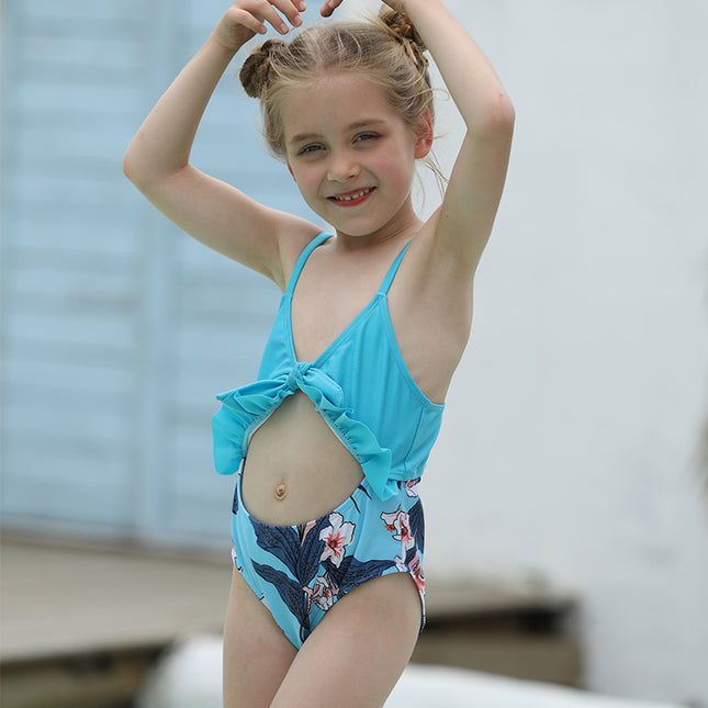 Kinder Badeanzug Mädchen Sling Backless Badeanzug