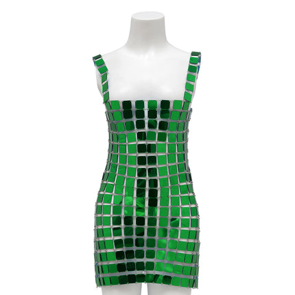 Creative Bikini Dress Dress Sexy Square Stitching Acrylic Body Chain