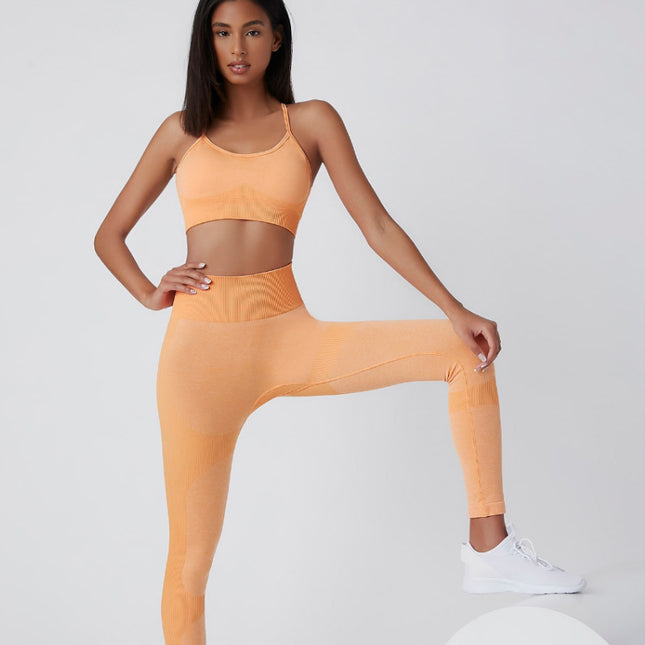 Damen Sport Yoga Weste Leggings Fitness zweiteiliges Set