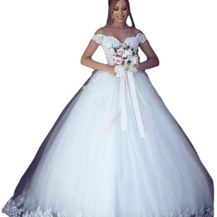 Wholesale Bridal Off Shoulder Lace Slim Slim Bridal Wedding Dress