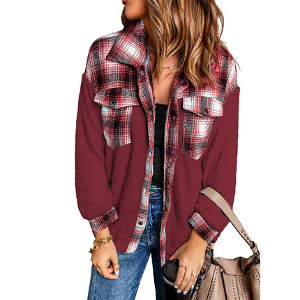 Lapel Single Breasted Women's Fall/Winter Jacket