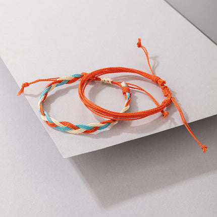 Colorful Braided Rope Multi-strand Braided Adjustable Bracelet