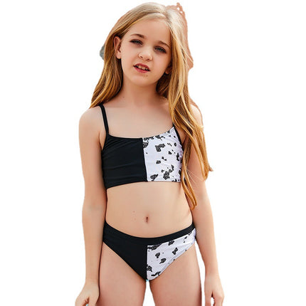 Großhandel Kinder Split Bikini Mädchen Rückenfreier Badeanzug