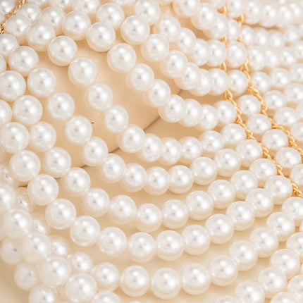 Cadena de cuerpo de borla de perlas de imitación multicapa de moda al por mayor