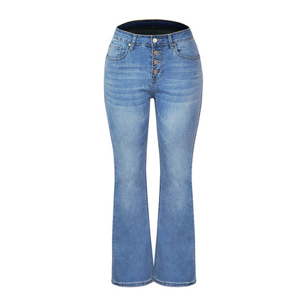 Spring Summer Ladies Stretch Fit Flared Jeans