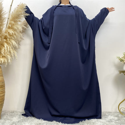 Großhandel Naher Osten Dubai Damen Solid Muslim Split Size Kleid