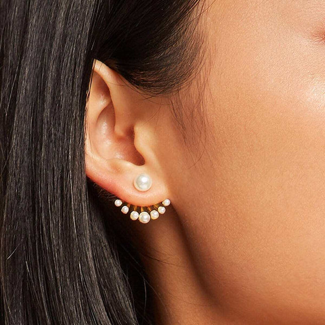 Einfache Perlen-Blumen-Ohrringe