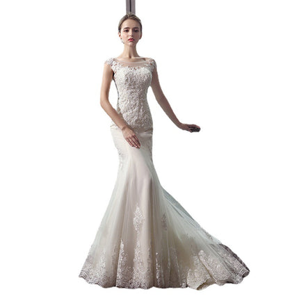 Wholesale Bridal Strapless Mermaid Tail Small Tail Slim Wedding Dresses