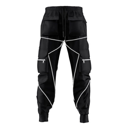 Wholesale Men's Spring Autumn  Straight Sports Multi Pocket Cargo Pants