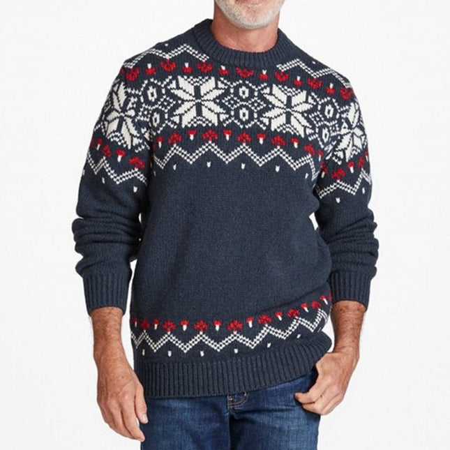 Suéter de manga larga con cuello redondo para hombre Otoño/Invierno