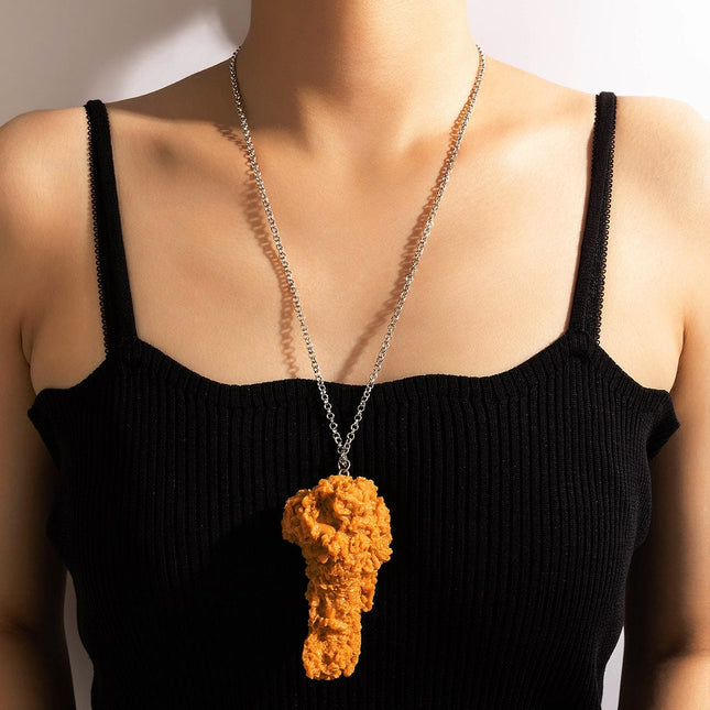 Resin Imitation Chicken Leg Single Necklace Personality Interesting Simulation Real Single Necklace