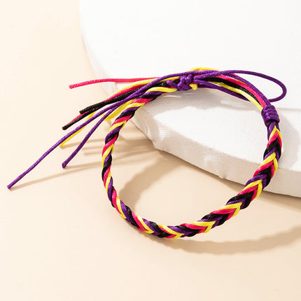 Short Wax Rope Colorful Bracelet Cord Braided Friendship Bracelet
