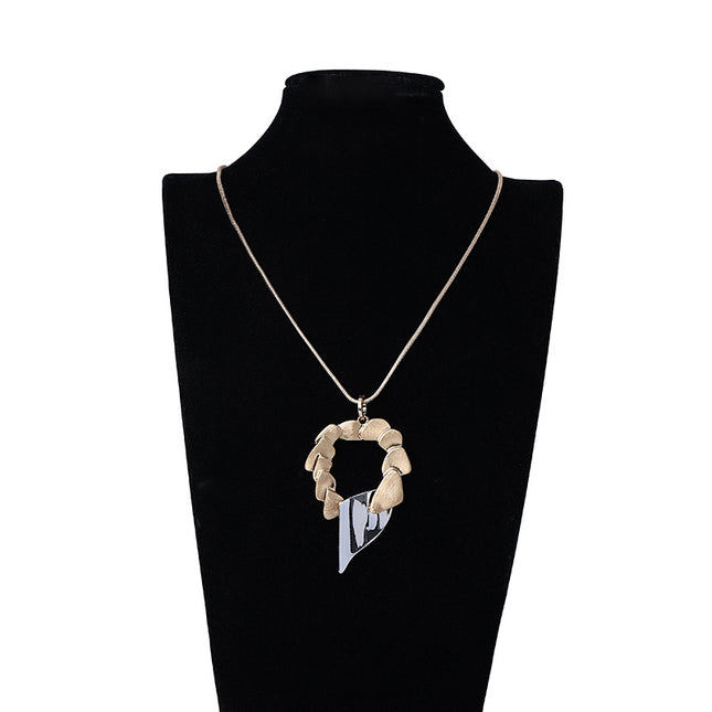 Unregelmäßig geschichtete geometrische glänzende Mode-Halskette aus Metall