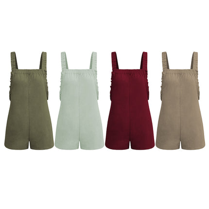 Wholesale Women's Summer Overalls Shorts Pocket Workwear Jumpsuits