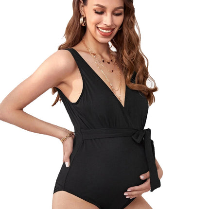 Wholesale Maternity One Piece Swimsuit Black Sexy Beach Swimsuit