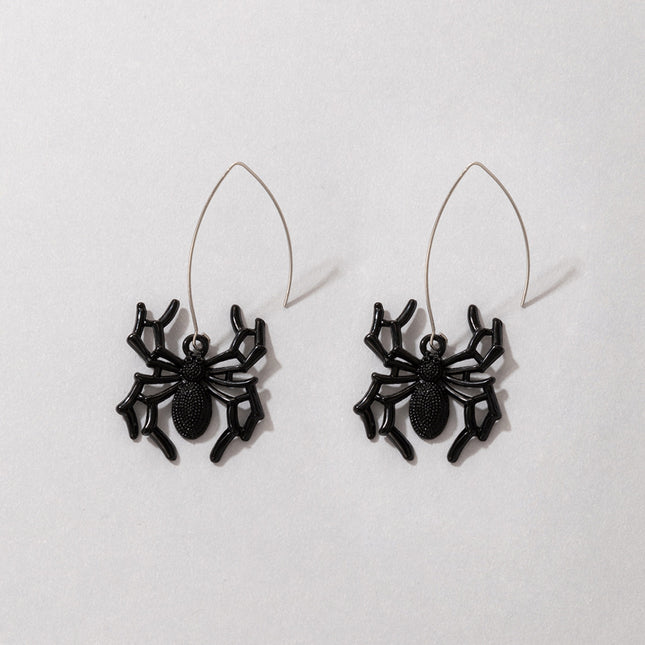 Halloween-schwarze Spinnen-Horror-Tierspaß-Ohrringe