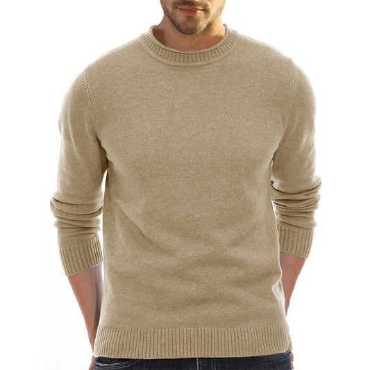 Wholesale Men's Casual Padded Turtleneck Knitted Sweater Top