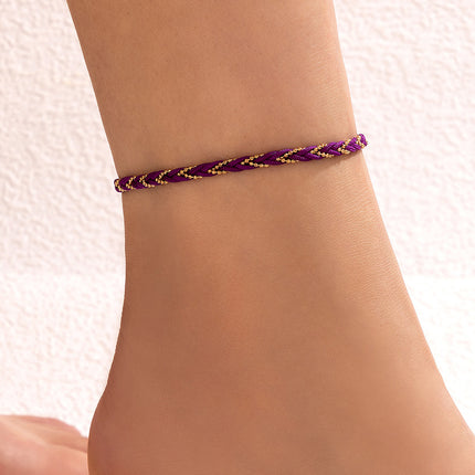 Ethnic Braided Twist Color Cord Bracelet Single