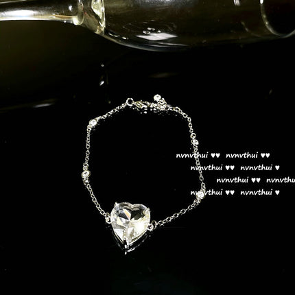 Wholesale Fashion 18K Gold Plated Drop Heart Zirconia Heart Earrings