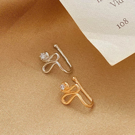 Wholesale Piercing Free Letter S Fake Nose Wrap Ring Nose Jewelry