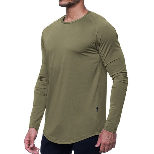 Wholesale Men's Spring Autumn Quick-drying Raglan Long Sleeve T-Shirt