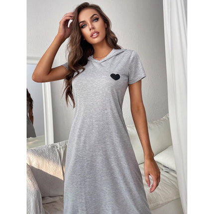 Wholesale Ladies Nightdress Hooded Spring and Autumn Nightdress