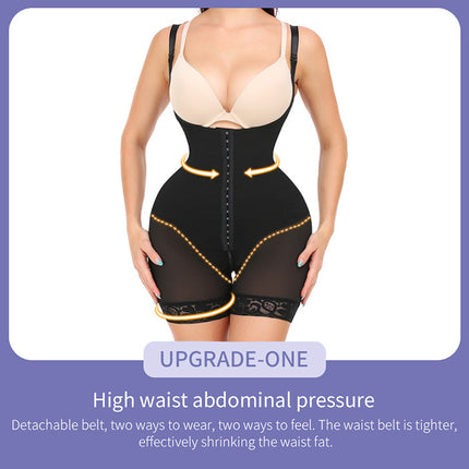 Wholesale Ladies Large Size Zipper Open Crotch Lifting Hip Lifting Tummy  Body Shapwear