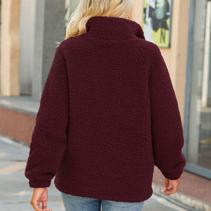 Wholesale Women's Mid-Length Reversible Bubble Fleece Jacket