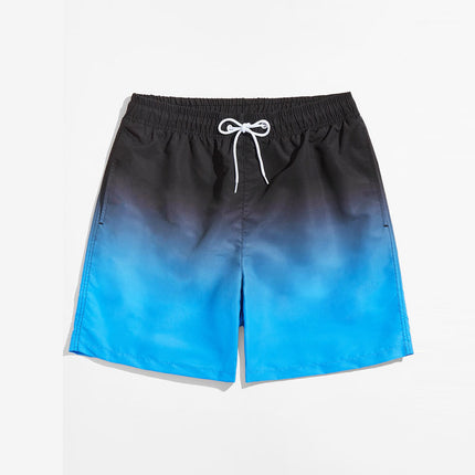 Pantalones cortos de playa de secado rápido para hombre con degradado de color