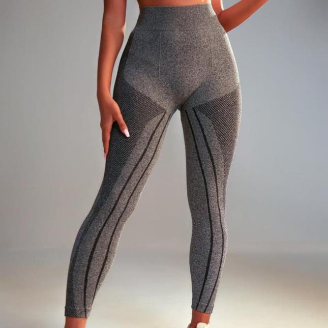 Pantalones de yoga sin costuras para mujer, cintura alta, deportes, fitness, correr