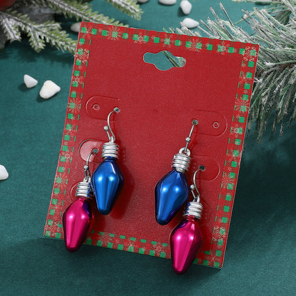 Wholesale Christmas Owl Santa Hat Earrings Colorful Boot Earrings