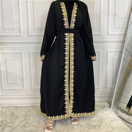 Muslim Embroidered Robe Turkish Cardigan Islamic Dress