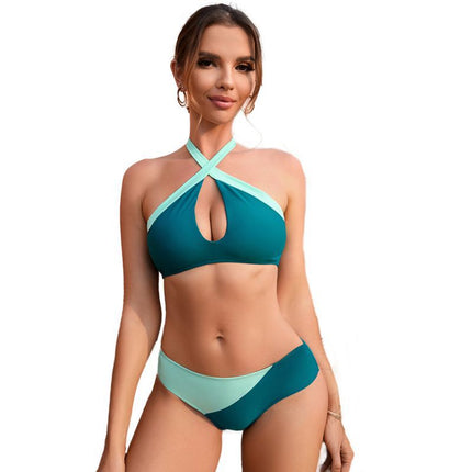 Wholesale Ladies Hollow Cross Strap Bikini Two-Piece Swimsuit