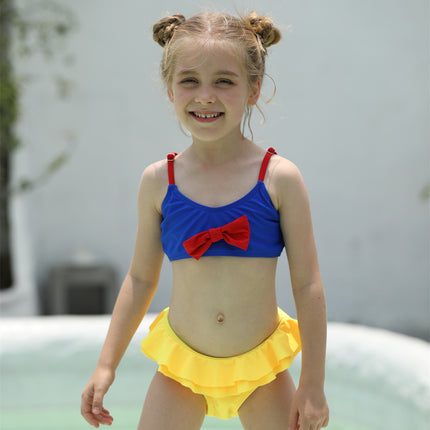 Wholesale Children's Two-piece Swimsuit Girls Bow Tie Bikini