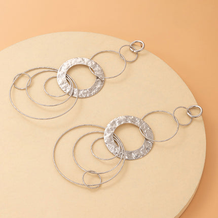 Wholesale Fashion Alloy Circle Geometric Round Earrings