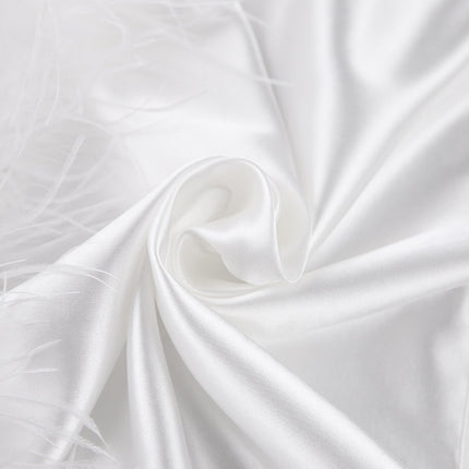 Wholesale Ladies Satin Ice Silk Feather Camisole Vest Pants Two Piece Set