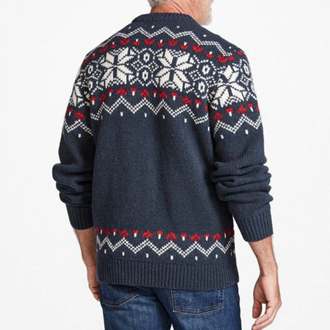 Suéter de manga larga con cuello redondo para hombre Otoño/Invierno