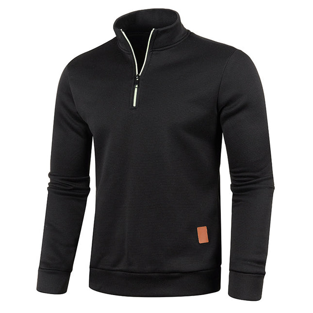 Wholesale Men's Fall Winter Collar Zip Knit Sleeve Fleece Jacket