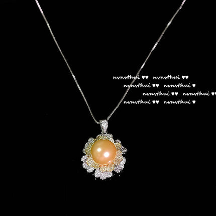 Mode Rose18K Gold überzogener Muschel-Perlen-Zirkon-Ring