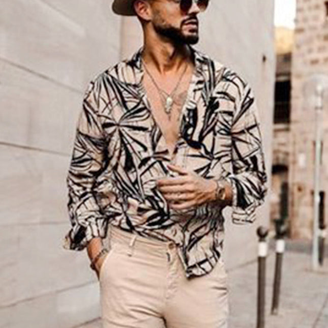 Wholesale Men's Summer Casual Oversized Loose Floral Shirts