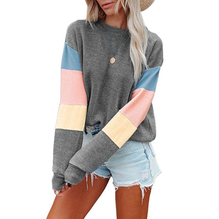 Wholesale Women's Casual Round Neck Long Sleeve Hoodie Top