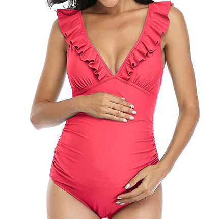 Maternity Sexy Fashion Ruffles One Piece Swimsuit