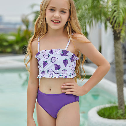 Wholesale Kids Two-piece Swimsuit Girls Backless Bikini