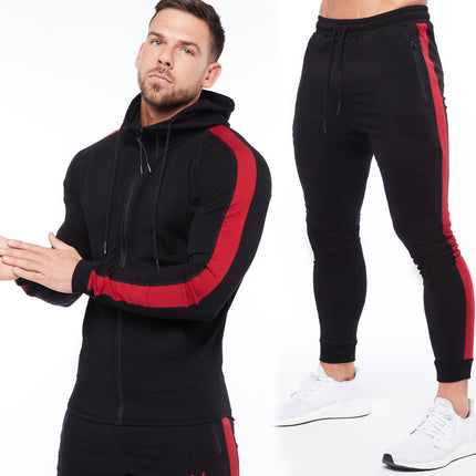 Wholesale Men's Fall Winter Slim Pullover Hoodies Joggers Two-piece Set