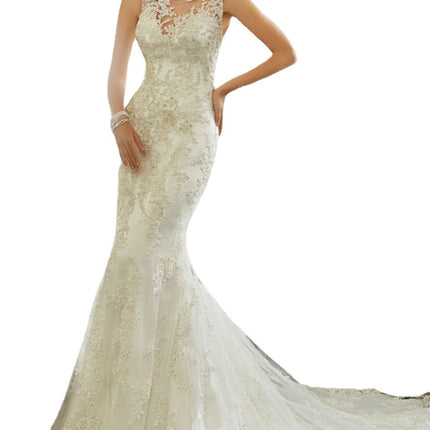 Wholesale Bridal French Plus Size Simple Mermaid Light Wedding Dress